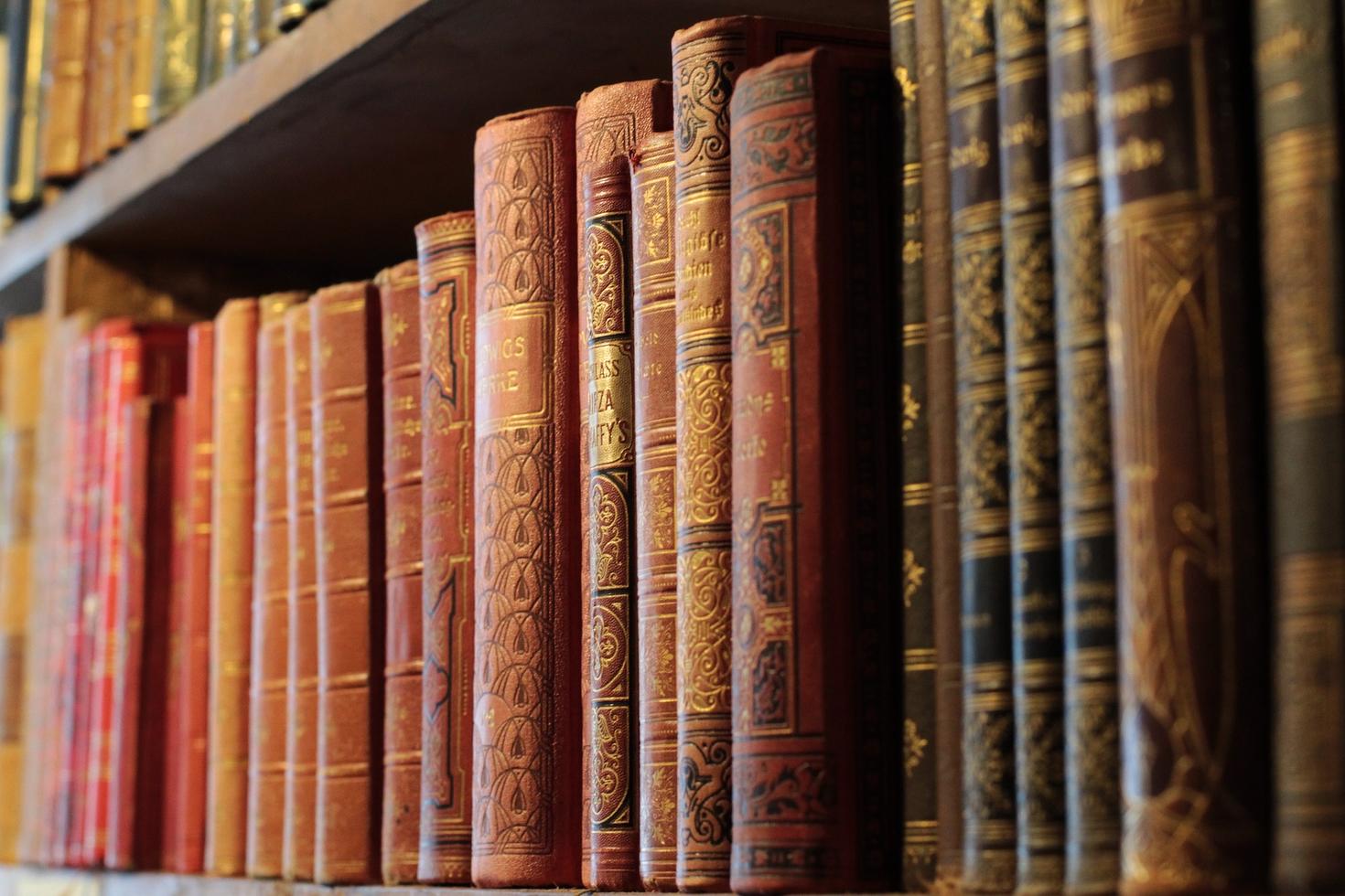 Books in a library
