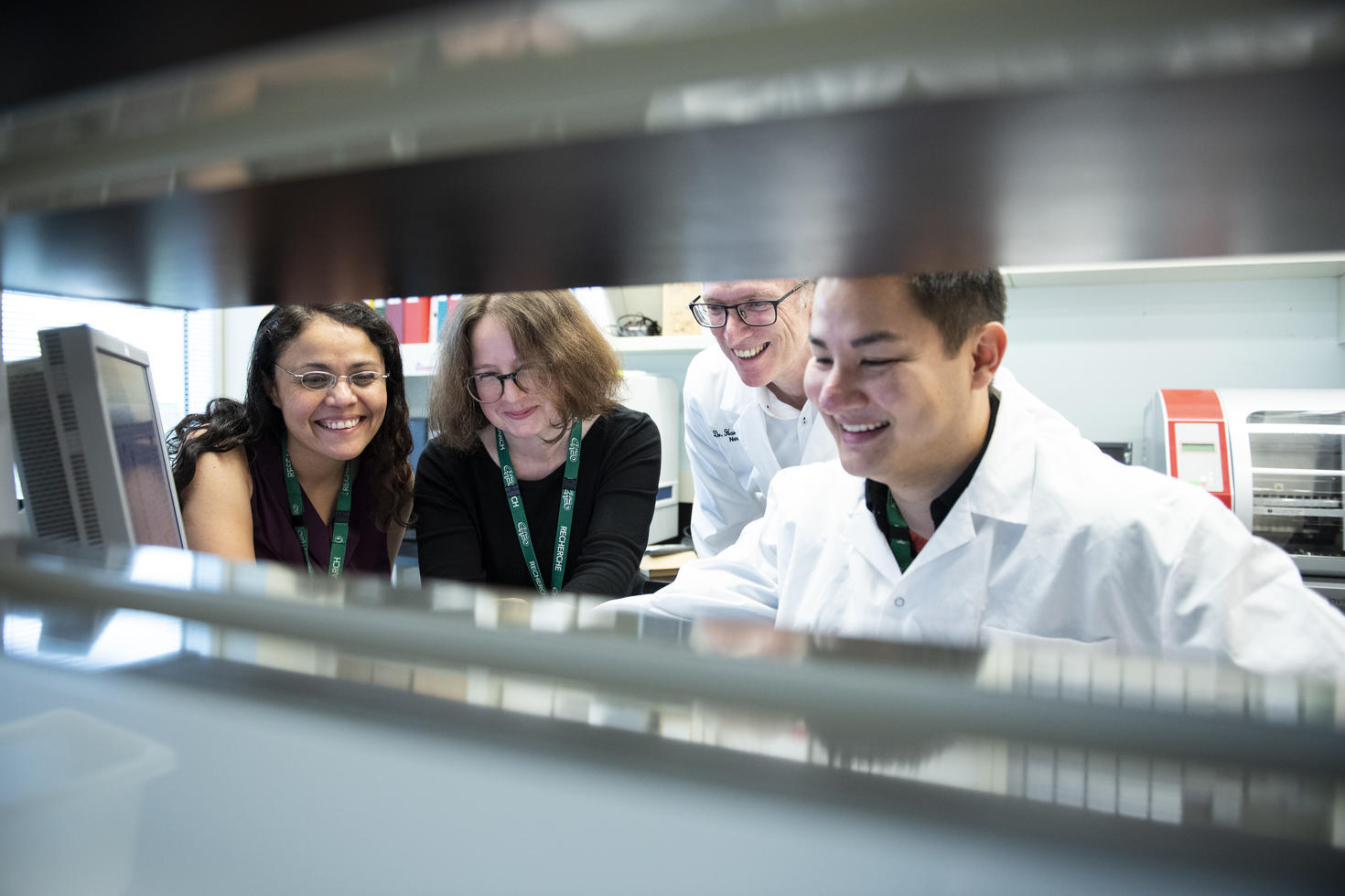 Researchers in a lab
